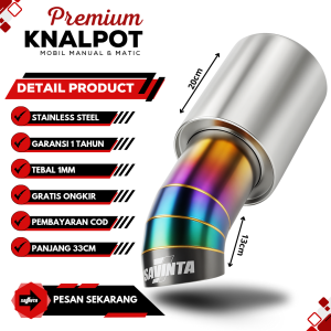 SAVINTA Knalpot Mobil CONCHv3 Full Stainles 33cm Polos