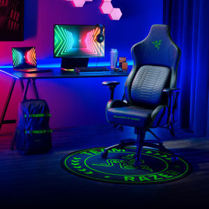 [Jualan khas] [stok sedia] 120*120cm permaidani permainan Razer Floor Rug Razer Floor Mat Razer Team Razer Carpet sesuai untuk mat permainan permaidani bulat kerusi kusyen permainan kerusi Mat kerusi Mat untuk komputer PC floor 地