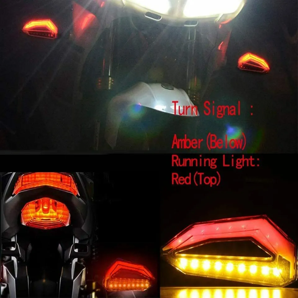 2 Pack Motorcycle LED Turn Signals - Universal Smoke Lens For Kawasaki, Yamaha, Harley, Honda