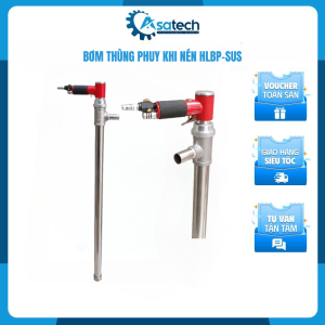 Bơm thùng phuy khí nén DYI HLB-SUS Thân inox 304 bơm hóa chất tiện lợi và an toàn