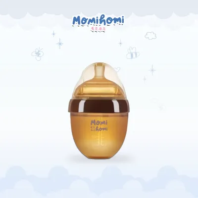 MOMI HOMI Premium Botol Dot Silikon 150ml / 180ml / 250ml Botol Susu Bayi Wide Neck Silicone Food Grade Tahan Panas Wideneck Botol Dot Silikon 3051 3052 3053