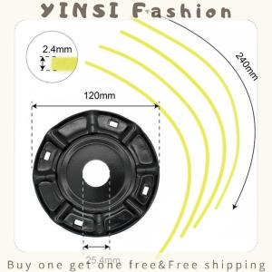YINSI Steel Lawn Mower Head Free 4 Lines Replacement Gasoline Lithium Grass Trimmer Head Removal Of Garden Weed Brushcutter Part