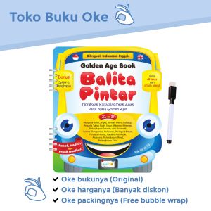 Buku WipeClean Anak Golden Age Book Balita Pintar Bonus Spidol