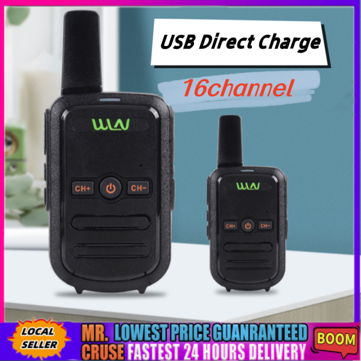 WLN KD-C51 Two Way Portable 16 Channel 400-470 MHz 5km Mini Walkie ...