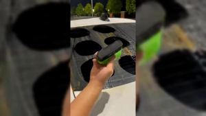 Boministore Glass Cleaner Upgrade Automotive Oil Film Cleaning Brush Car Glass Oil Film Remover Brush for Windshield Oil Film Cleaner Improves Clarity (2Pcs 1.0)