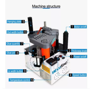 MY07B Mini Woodworking Edge Banding Machine PVC/ABS/Melamine Used With Sliding Table Saw Curve/Straight Edge Bander