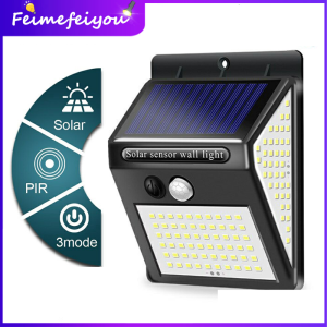 LED Outdoor Lighting Solar light 100/140 LED 3 modes Solar Motion Sensor Wall Lights Three sides Waterproof Lamp Villa Garden Decoration Solar Lights 1200 mAh Rechargeable Battery White Lighting