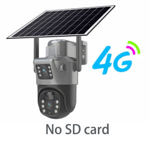 V380 Soalr 8MP Dual Lens solar cctv Solar street light low power consumption Outdoor waterproof 4G/Wifi Cctv camera connect cellphone 360° 4G cctv camera for house outdoor