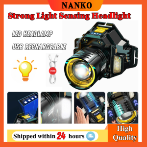 HL25 Zoomable Headlamp Super Bright 15W Type-c Rechargable Red Light Working Upto 6.5 Hours Long Shot 210M Led