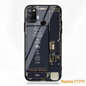 Softcase Glass Kaca Realme C17 - 7i - J11- Casing Hp -Realme C17 - 7i - Case Handphone - Pelindung Handphone