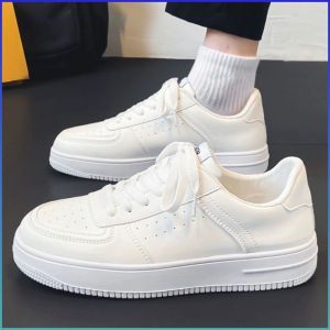 Casual Shoes Fine Leather Breathable Sneakers Thick Sole Fashionable Atmosphere Comfort Male Student