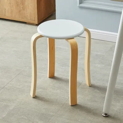 DODO Dining Room Chair Living Furniture Computer Desk Chair Cafe Convenient Storage Solid Wood Round Stool