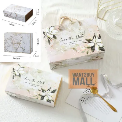 🇲🇾 1 Set Box + Paper Bag Birthday Valentine Wedding Doorgift Party Gift Packing Strorage Candy Box Kotak Hadiah Keras