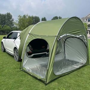 Car Back Tent Tour Barbecue Camping Tail Extension Travel Trunk Tent Anti-Mosquito Net Windproof Anti-UV Waterproof