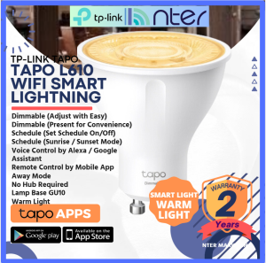 TP-LINK Tplink Smart Wifi Wi-Fi Warm Sportlight Dimmable Bulb Warm Yellow Color 2700K Schedule Timer Remote Tapo L610
