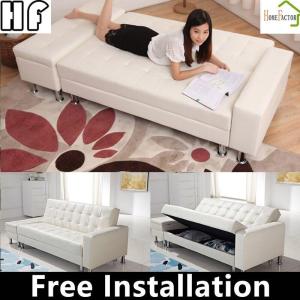👍Sofabed(Free🚚🔨) Type G Multifunction Sofa with Storage and Bench/Ottoman /Leathter Sofabed