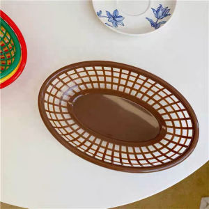 Food Serving Tray Food Basket Tray For Wings Nachos Fries Appetizer Fry Oval Fast Food Platter