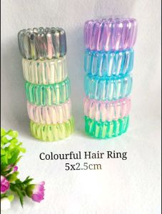 Fashion 5cm Wayar Rubber Hair Ring Colourful Ties Hairband Hair Accessories