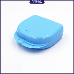 Yiha กล่องใส่รีเทนเนอร์พกพา กล่องใส่รีเทนเนอร์สีสดใส มีรูระบายอากาศ  พลาสติกแบบหนา Silicone Braces Box สปอตสินค้า