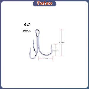 10pcs Fishing Hook Barbed Fishing Hooks High Carbon Steel Fishing Treble Hook Fish Hook Set