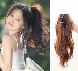 Búi đuôi sóng nước B37 💖FREESHIP💖 búi tóc giả xoăn sóng nước tóc giả đuôi sóng nước búi tóc giả nữ