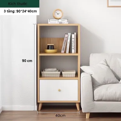Kệ gỗ Bắc Âu tủ gỗ đa năng nhiều tầng tiện lợi lắp ghép dễ dàng có tủ để đồ gỗ MDF phủ Melamine ND18