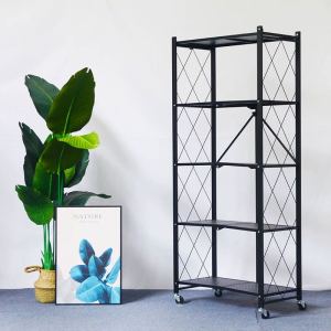 foldable steel rack with wheels - 3&4&5 layers