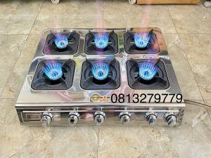 BẾP GAS KHÒ 6 LÒ BÁN CÔNG NGHIỆP LỬA TO