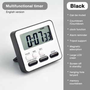 Magnetic Digital Timer Kitchen Countdown Timer with Foldable Stand Loud Cooking Alarm Clock 电子计时器