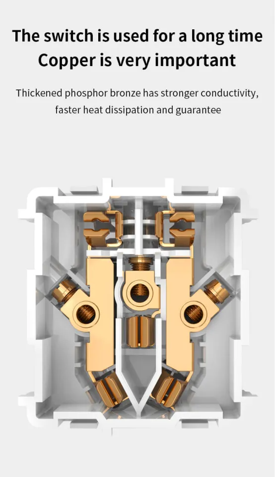 FLKL Wall Switch 118 Tempered Glass US Outlet with Light 13A 250V