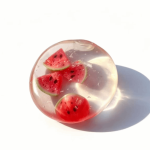 YEAHAP Orange Coconut Oil Squishy Ball Watermelon Strawberry Fruit Coconut Balls Squeeze Toy Portable Transparent Ball Quick-rebound Squeeze Toy For Kids Adults