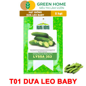 Hạt Giống Dưa Leo Baby Greenhome Gói 5 Hạt Trái Suôn Dạng Chùm Giòn Ngọt Dễ Trồng Quanh Năm Năng Suất Cao T01