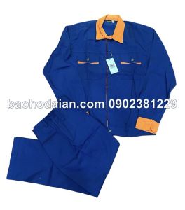 Quần áo kỹ sư vải pangrim xanh phối cam Tinba 15