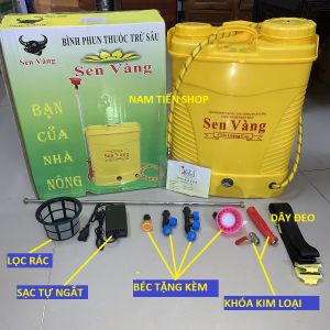 [HN]Bình xịt điện SEN VÀNG 18L ( BÌNH XỊT ĐIỆN SEN Vàng 18 lít đeo lưng)