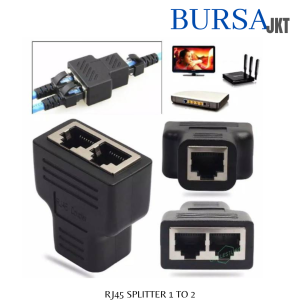 KONEKTOR INTERNET RJ45 SPLITTER ADAPTER 1 TO 2 CAT 5 CAT 6 SOCKET EXTENDER