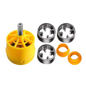 PVC Pipe Threader Kit 1/2Inch 1 Inch Dies Pipe Threader Double Heads Plumbing Water Pipe Threader