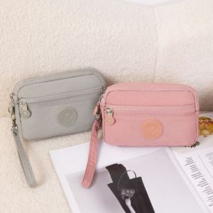 ZOOGGJZ Zipper Women Handbag Waterproof Large Capacity Storage Bag  Double Layers Long Wallet