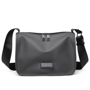 Leacat Oxford cloth crossbody bag versatile and fashionable underarm bag for men simple and waterproof Korean casual nylon large capacity canvas bag