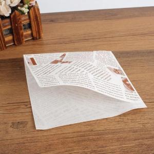 100Pcs Food grade Disposable Paper Oil Proof Bag Takeaway Wrapper Burger Sandwich Bread Snacks