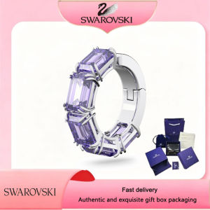 【Official Store】Swarovski (New) S925 Sterling silver Purple gemstone Octagon cut Millennium single ear cuff