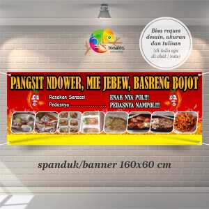 Cetak Spanduk Banner Mie Jebew Pangsit Dower Dan Cimol Bojot