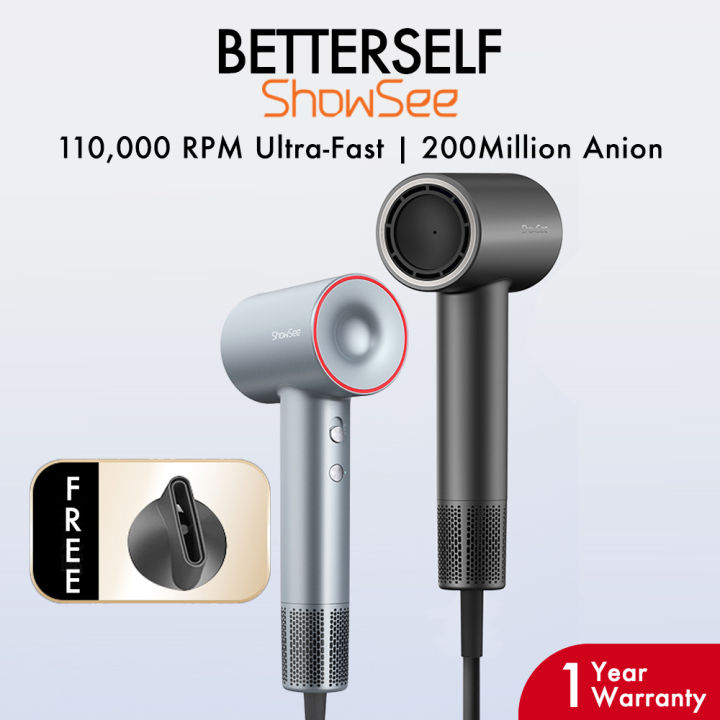 Xiaomi ShowSee A18 Ultra-Fast Drying Hair Dryer (Anion Hair Dryer ...