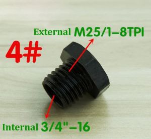 Hanson8 Lathe Screw Thread Spindle Adapter 1” × 8TPI / M33 x 3.5 to M18 x 2.5 Thread Chuck Insert Adapter Wood Turning Tool Accessories 4Y1Z7