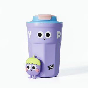 400ML Stainless Steel Coffee Thermos Mug Cartoon Leak-Proof Non-Slip Car Vacuum Travel Portable Cold Water Cup Garrafa De Agua