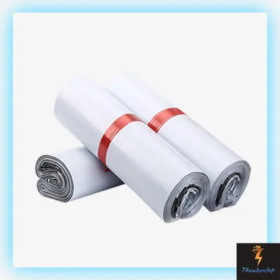 17*30cm [S size] Black Grey White Courier Bag Parcel Bag 100pcs Packaging Shipping Plastic Mailing Flyer Logistic Bag Shipping Bag 快递袋 Beg Kurier hitam kelabu putih thunderclap