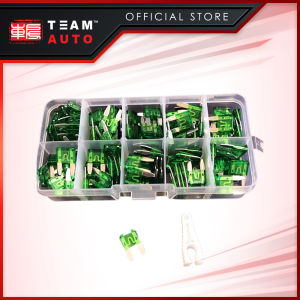 TeamAutoCare TAC6244 100 Pieces Automotive Mini Blade Fuse 30A Replacement Kit with Storage Case and Fuse Puller for Cars  Trucks  Motorcycles
