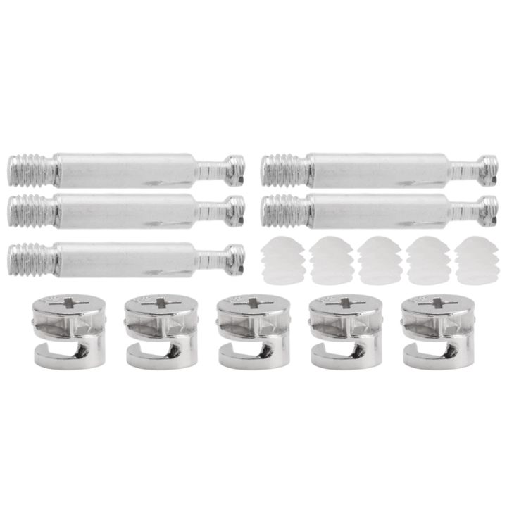 Lot De 20 Serrures à Came Pour Meubles - Dimensions 15x14mm Avec Chevilles 5.8x35mm - Marque Uxcell