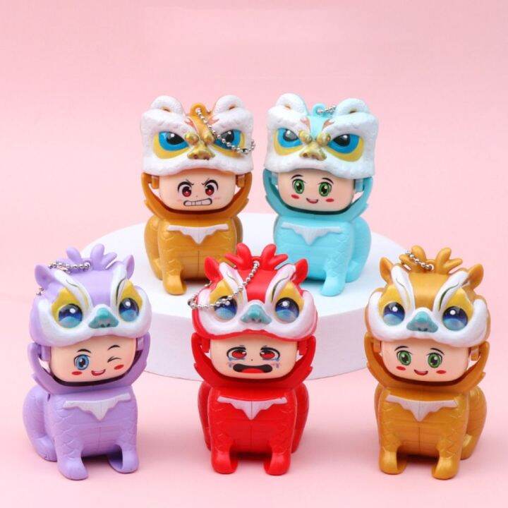 J9YXDU Lion Dance Lion Dance Face Doll Ornaments Kylin Plastics Sichuan ...