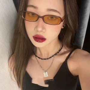 แว่นตาป้องกันแสงสีฟ้ากรอบวงรีขนาดเล็ก แฟชั่นสไตล์เกาหลีญี่ปุ่นย้อนยุคเบาพิเศษแว่นกรองแสงสำหรับผู้หญิง