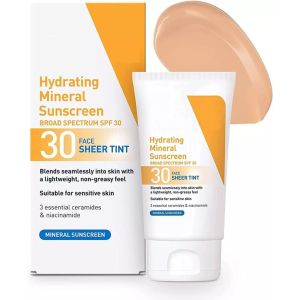 Cerave Hydrating Mineral Sunscreen SPF 50 & SPF 30 Sunblock For Sensitive Skin For Various Skin Tone